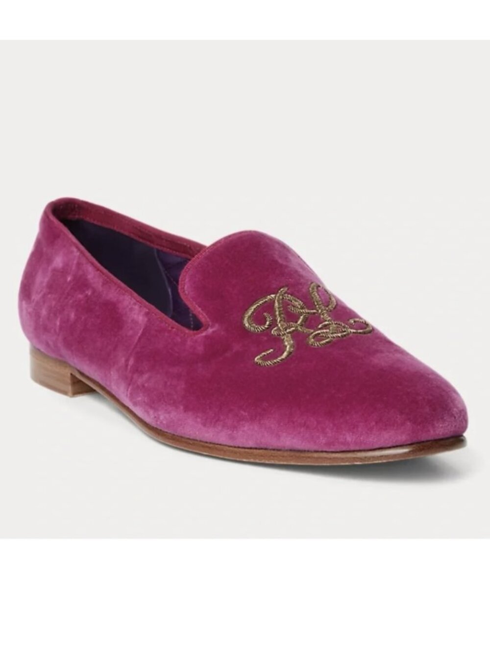 Ralph Lauren Purple Label Alanzo Velvet Loafers | Size 38.5 B